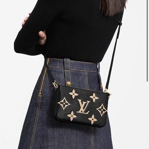 Louis Vuitton double zip Bicolor pouchette